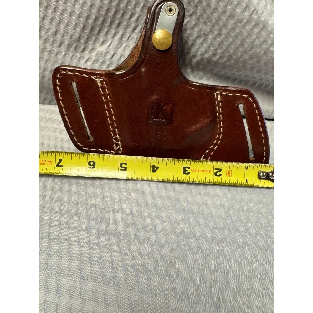 Triple K 420 Secret Agent Holster RH 420-5 S&W 945 Brown Leather Snap